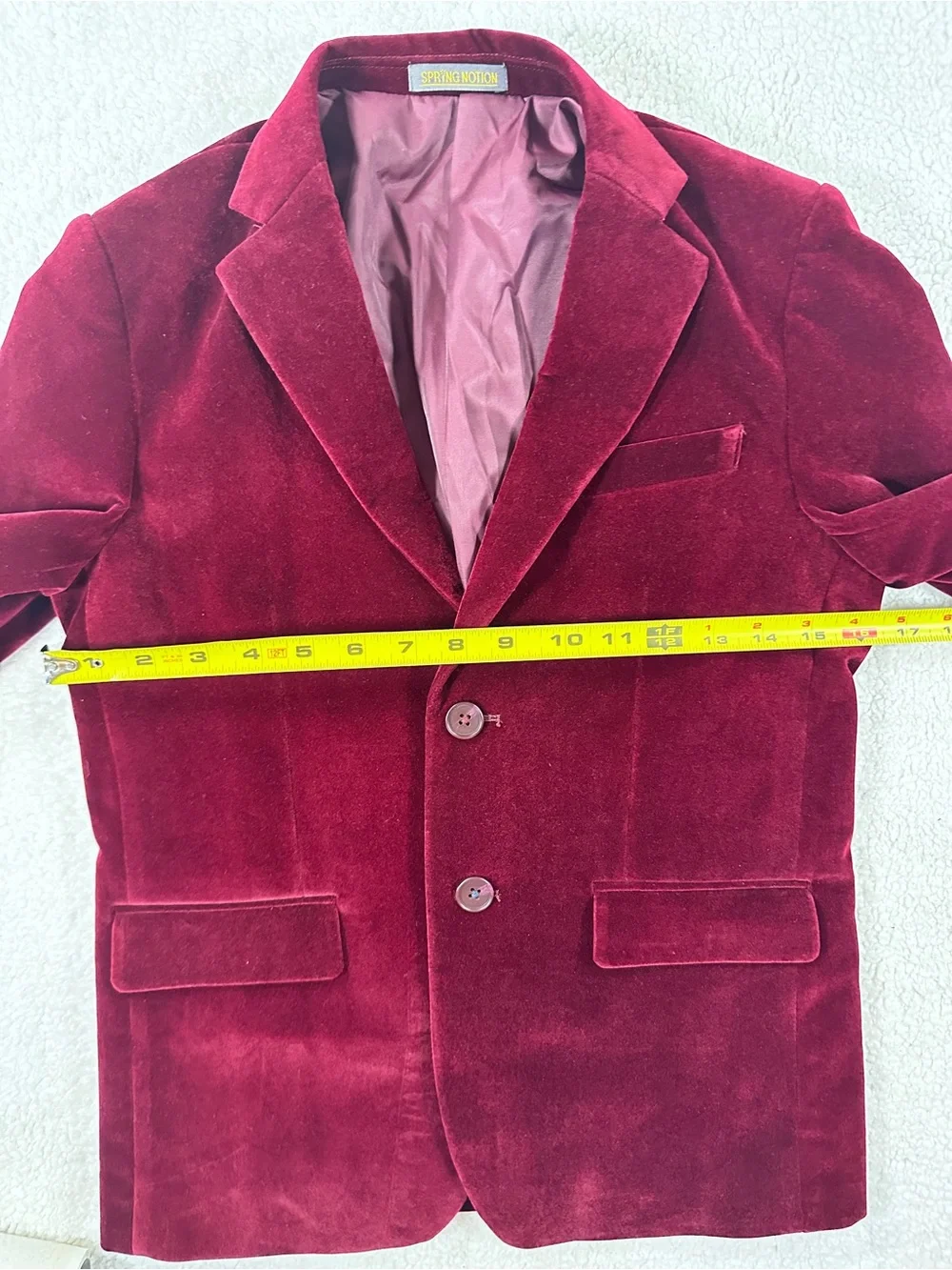 Children's Velvet Blazer - Burgundy Red Size 10 NWOT